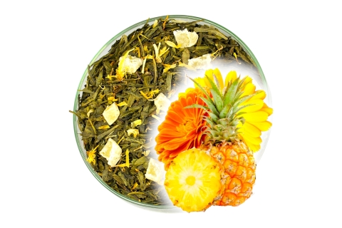 Herbata Zielona ANANASOWY PRZYSMAK (OT) (50g) Egzotyczna Podróż Smaku !!